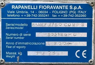 Rapanelli 2750 COMPS olive oil separators, 316SS.