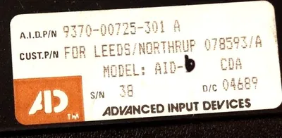 NEW ADVANCED INPUT DEVICES 9370-00725-301 KEYBOARD ASSEMBLY 937000725301
