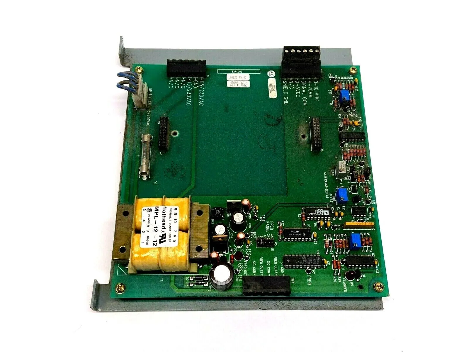 120760 | Allen Bradley 140122 Rev .02 Isolated Signal Conditioner Board  - For parts or not working