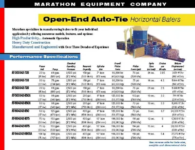 USED MARATHON BALER AT-503042-850