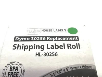 NEW HOUSE LABELS REPLACEMENT LABEL ROLL GREEN 2-5/16" 300-LABELS