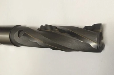 Carbide Tipped Helical End Mill 1.0" x 1.0" x 3.0" Roughing Weldon Shank 3 Flute