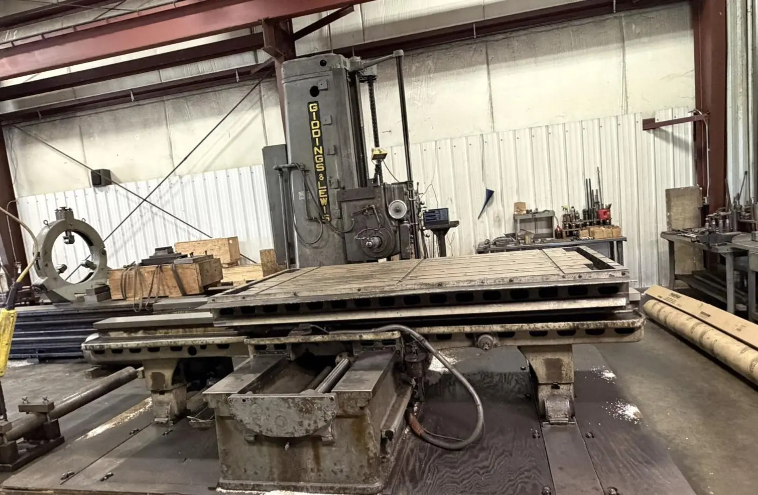 Used GIDDINGS & LEWIS 340-T Horizontal Table Type Boring Mills Ohio US | G-2000, Inc. #1323205