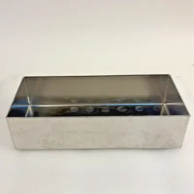 Stainless Steel Sterilizer Freezer Box 8x4x2" with 10-Hole Test Tube Rack