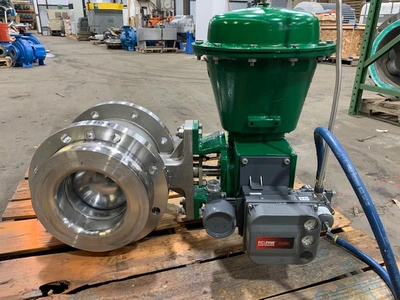 8" -150# Fisher V-Ball Control Valve, Stainless, Year 2015 , Great Condition!