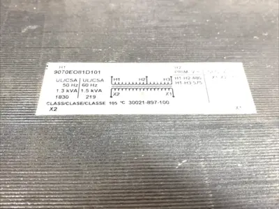 USED SQUARE D CONTROL TRANSFORMER 1500VA 480/575V