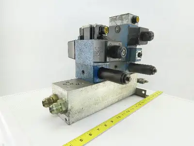 Rexroth Hydraulic valves W/3 Port Manifold Base Assembly