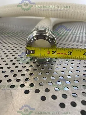 USED SANI-TECH STHT-WR-1500 84" WIRE-REINFORCED HOSE W/ 1 1/2" SANITARY FITTING