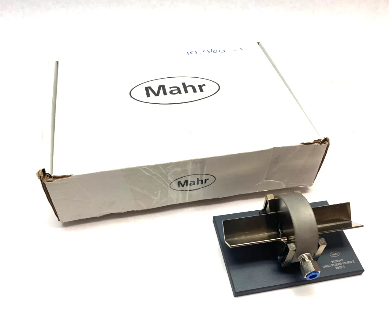 New | in-Stock MAHR DIMENSIONAIR AIR RING GAUGE 2-JET W/ GUIDE CHUTES & BASE PLATE Air Gages Michigan US | Maverick Industrial Sales #1123053