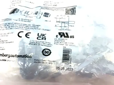 NEW BELDEN LUMBERG CABLE PLUG CONNECTOR M12 5-POSITION