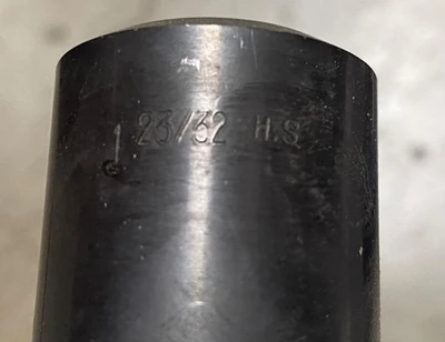 Drill Bit 1-23/32 High Speed Steel HSS 1-1/2 Shank