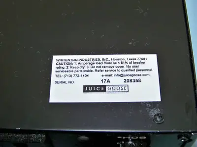 Juice Goose JG11-15A Power Distribution Center for 19" Rack Systems