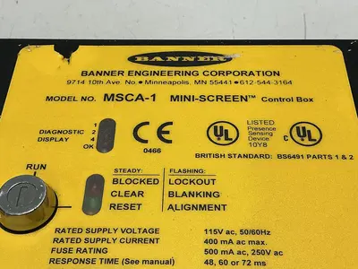 USED BANNER ENGINEERING MSCA-1
