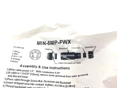 New | in-Stock Mencom Male Straight Field Wireable Connector MIN Size I, 5 Pole Disconnects Michigan US | Maverick Industrial Sales #1395161
