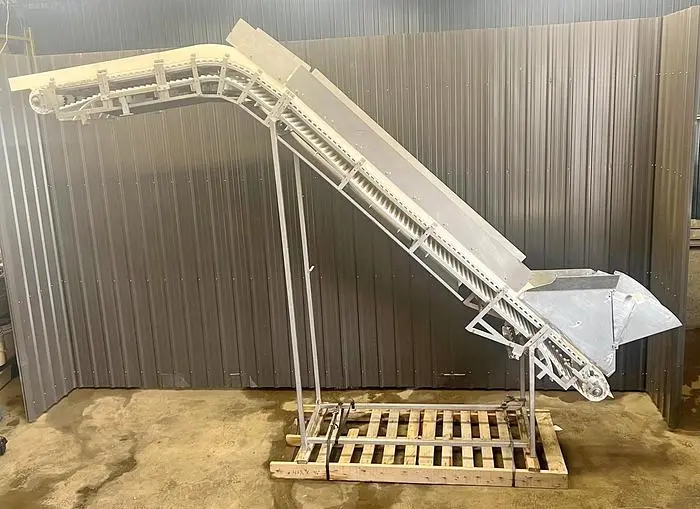 Used Belt Conveyor, 24’’ Wide X 192’’ Long, Cleated Belt 🔴 Liquidation Sale – All Offers Considered