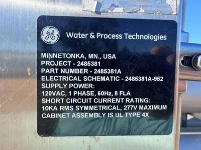 Used OSMONICS BEV SERIES / NF Reverse Osmosis Equipment California US | Machinery & Equipment #907125