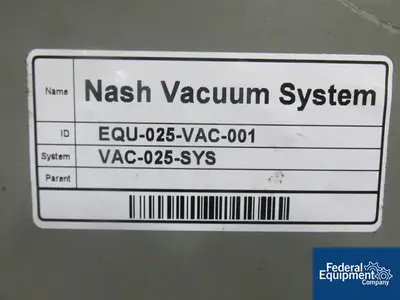 USED Nash Nash Vacuum Pump System, Model SC 2/7, C/S, 200 CFM, 10 HP, (2)