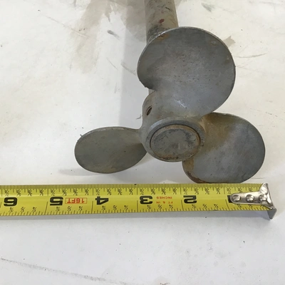 48″ X 4.5″ Stainless Process Mixer 3 Blade Propeller ; 1″ Dia Shaft