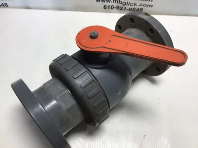 Chemtrol Model B Flanged PVC Ball Valve 4″ Slip x Slip Ends