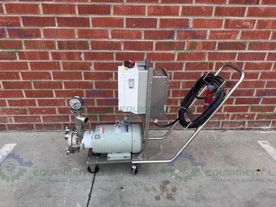 USED FRISTAM FZX2150 CENTRIFUGAL PUMP SKID W/ BALDOR RELIANCE 7.5 HP MOTOR 208/460V
