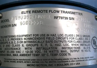 Used Micro Motion RFT9739 D4SUAEX Sensors New Hampshire US | Bitter End Trading #1452853