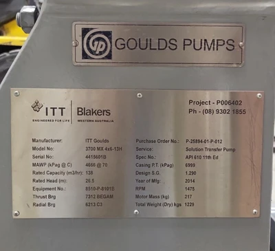 NEW GOULDS 3700 4X6-13H