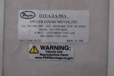 DWYER DTFA-2A-50A AIR FLOWMETER 3000PSI 50SCFM - STOCK GF114A