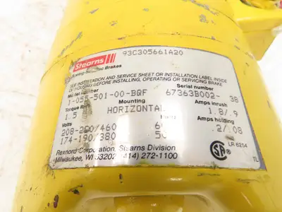 Doerr LR22132 Crane Duty Gear Motor w/Brake 15:1/115rpm 1/2Hp 230/460V D56CFC