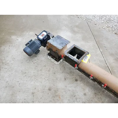 7" dia. X 11'-9" Tubular Drop-bottom Screw Conveyor