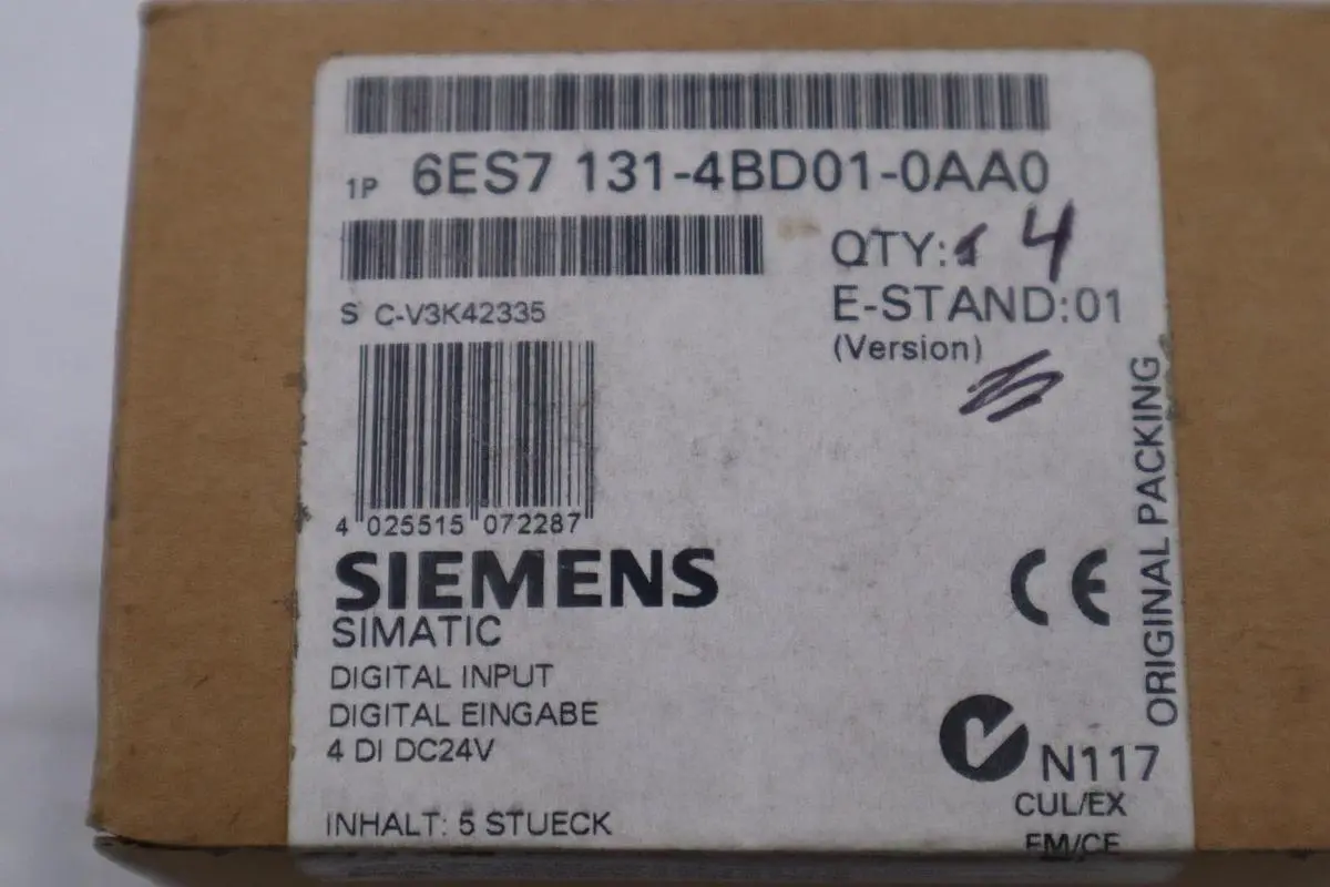 LOT OF 4 - NEW Siemens 6ES7 131-4BD01-0AA0 Digital Input Module STOCK L-394-C