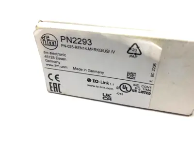 PN2293, PN-025-REN14-MFRKG/US/ /V | Ifm PN2293 Pressure Sensor w/ Digital Display PN-025-REN14-MFRKG/US/ /V - New Other