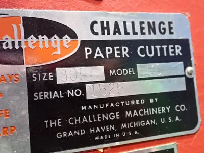 Used THE CHALLENGE MACHINERY CO. MC Paper Cutters Ohio US | HGR 24 #1175599