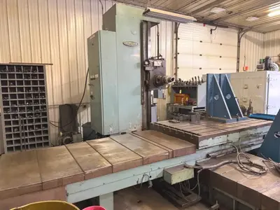 4" NOMURA MODEL #B-100WP TABLE TYPE HORIZONTAL BORING MILL 50 TAPER 96" TRAVEL: YOBRO #25193