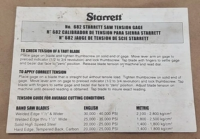 NEW Starrett 682EMZ