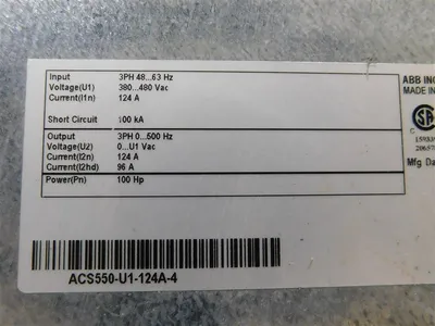 USED ABB ACS550-U1-124-A