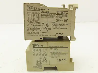 Omron J7A-E3 Contactor with Overload Relay 15A 24VDC Coil