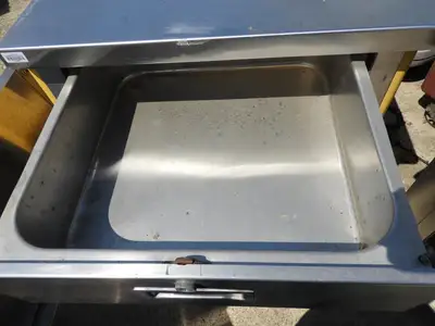 Used ColorPoint Used Colorpoint Stainless Steel Portable Work Station with Foldable Shelf - SS45 Food Prep Tables Illinois US | Falcon Restaurant Supply #1376631