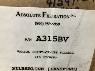 Absolute Filtration A315BV Varsol Point-of-Use 10 Micron Water Filter -NIB