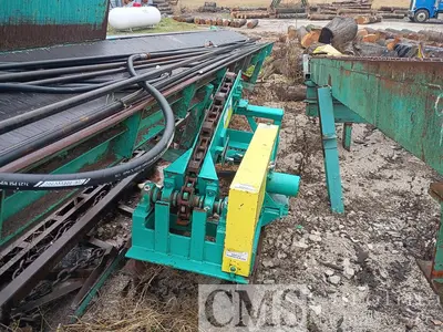 USED HELLE 3-HEAD BLOCK SAWMILL WITH VERTICAL EDGER