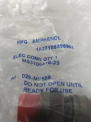 New | in-Stock AMPHENOL MS3106A18-3S Miscellaneous Equipment (Electrical & Power) Ohio US | Surplus Asset Holdings #1309802