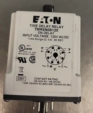 Eaton TMR5N08120 Time Delay Relay Off Delay 120AC/DC (BIN 3.5.1)