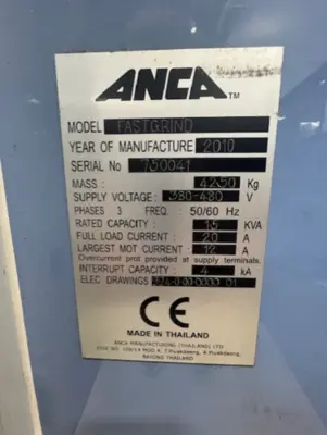USED 2010 ANCA FAST-GRIND