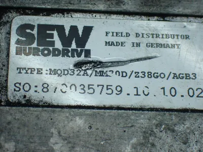 Used SEW EURODRIVE MQD32A/MM20D/Z38GO/AGB3 Variable Speed Drives Ohio US | HGR 24 #838764
