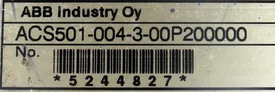 USED ABB ACS501-004-3-00P200000 DRIVE ACS501004300P200000 3HP