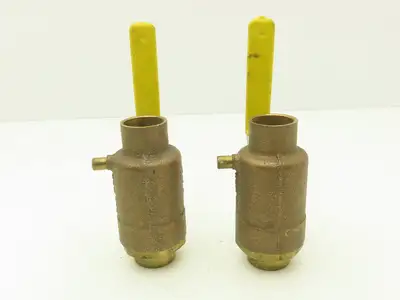 Apollo 1" Bronze Sweat Ball Valve with Drain Port 400 WOG  Lot of 2