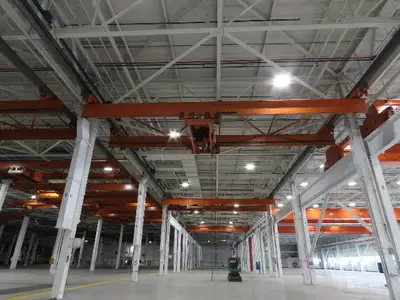 Cleveland Tramrail 16 Ton Double Girder Underhung Bridge Crane 43' Span w/Remote
