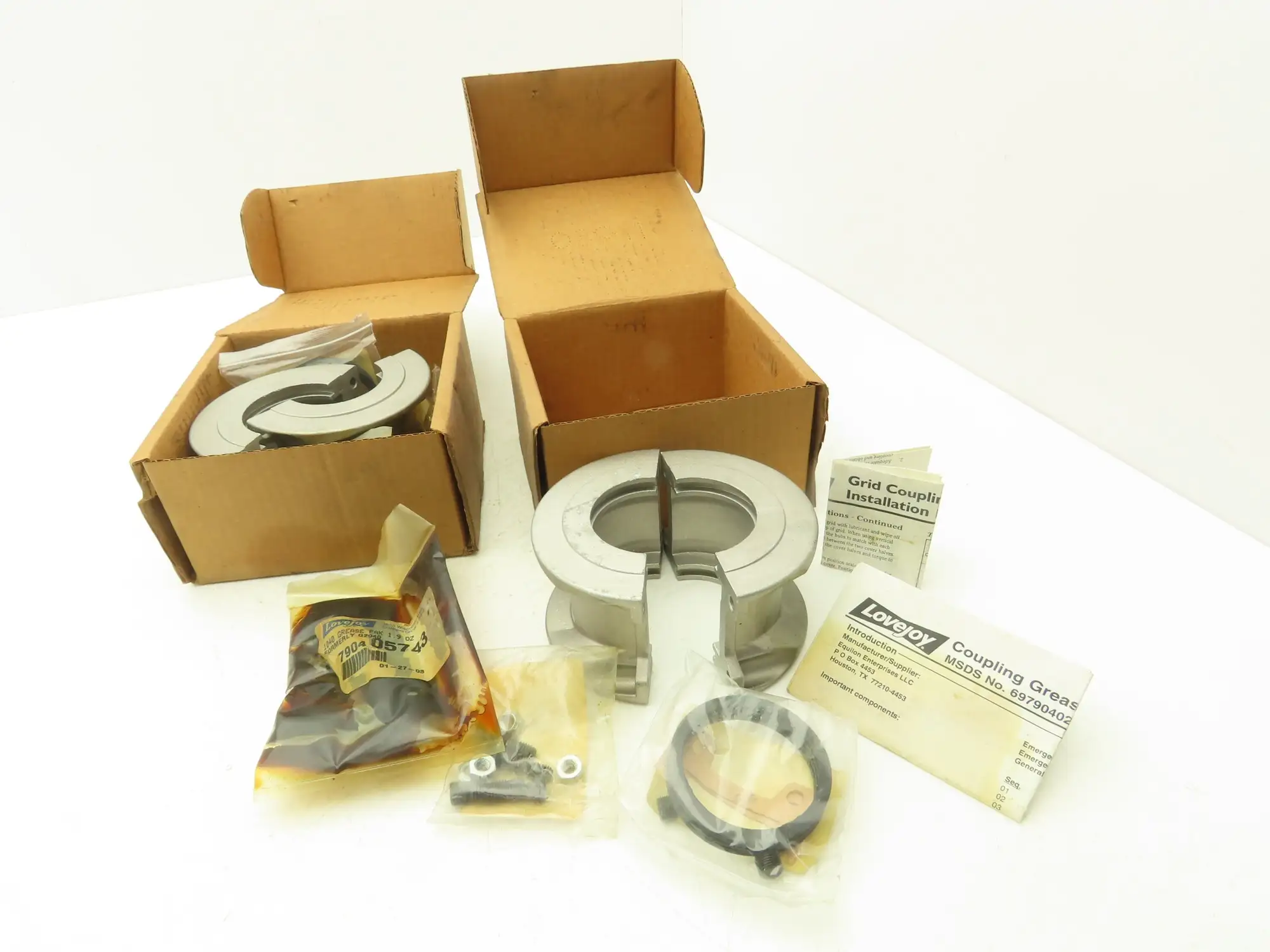 Lovejoy G2040 Cover/Grid Assy Seal Gasket Lubricant Hardware Lot of 2