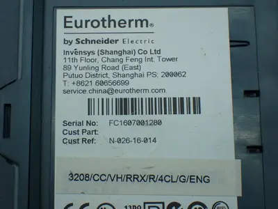 USED EUROTHERM 3208/CC/VH/RRX/R/4CL/G/ENG