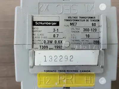 Used SCHLUMBERGER ME7 Transformers British Columbia CA | Lenmark #265132
