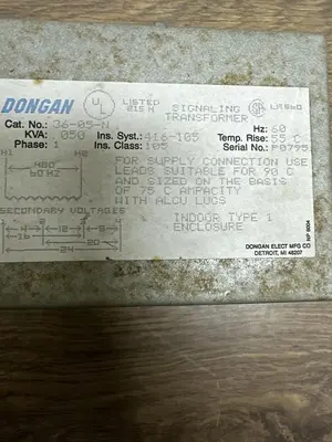 USED DONGAN TRANSFORMER 36-05-N